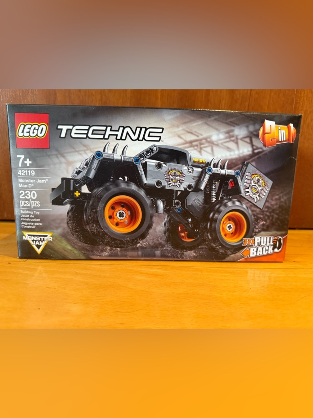 Lego Technics Black and Orange Monster Truck Max-D 42119